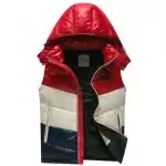 acheter doudoune moncler sans hooded vest red white blue